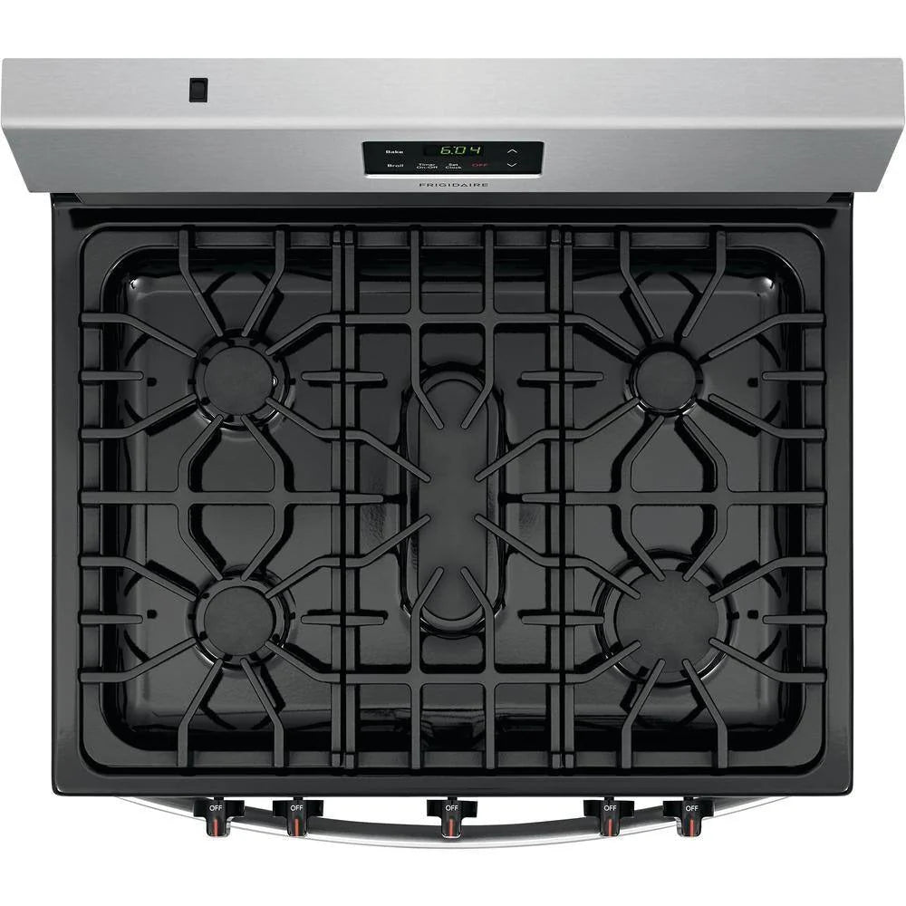 Frigidaire 30 inch (76 cm) wide freestanding 5-burner stainless steel gas hob FCRG3052AS