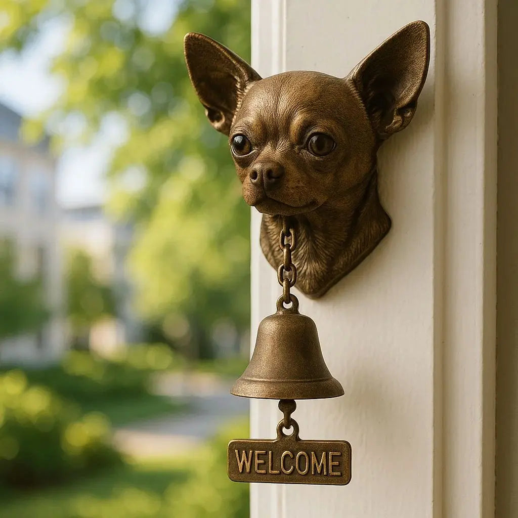 Welcome Bell Shepherd Bronze – Elegant Wall Bell with German Shepherd Design