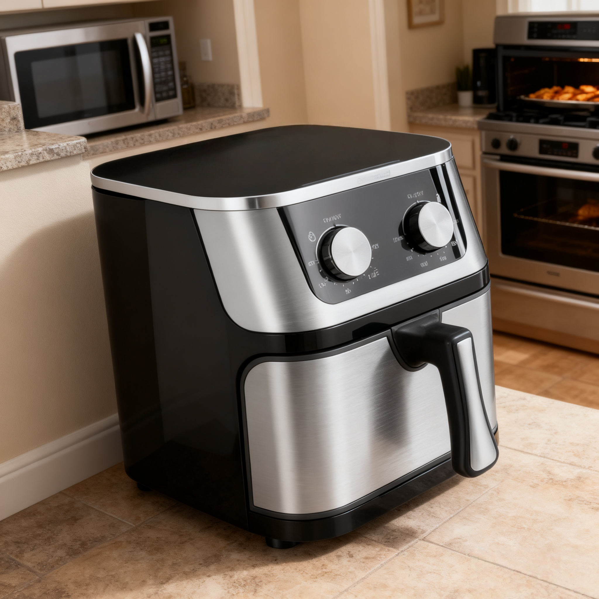 6L Smart Multifunction Air Fryer – Stainless Steel