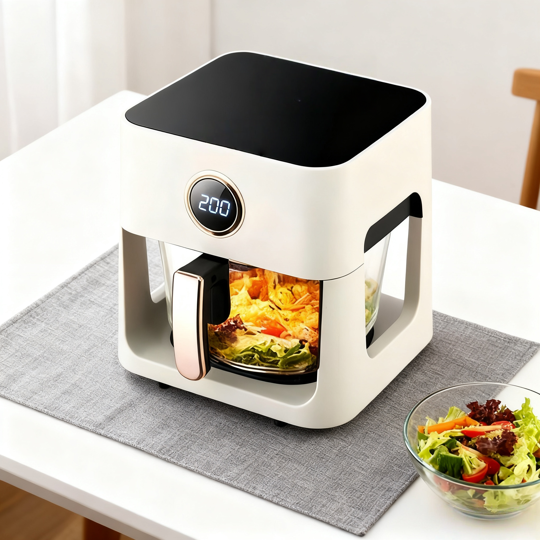 5L Smart Air Fryer – Touchscreen & White