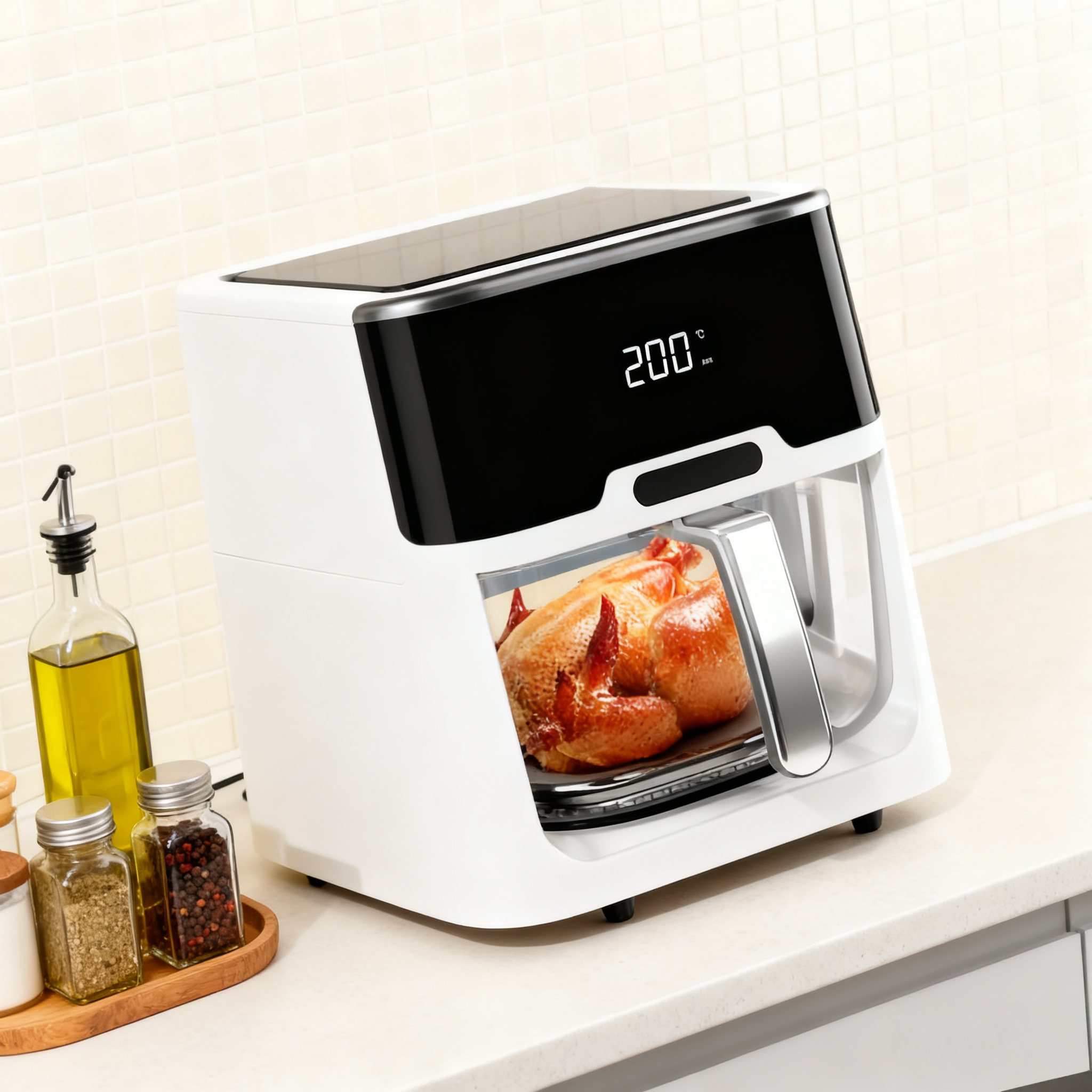 5L Smart Voice & Touch Air Fryer – White