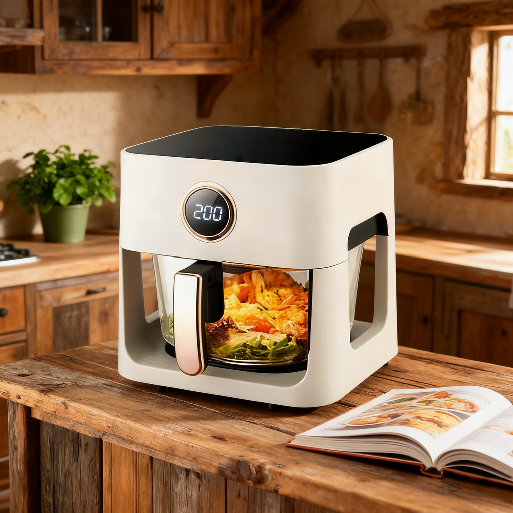 5L Smart Air Fryer – Touchscreen & White