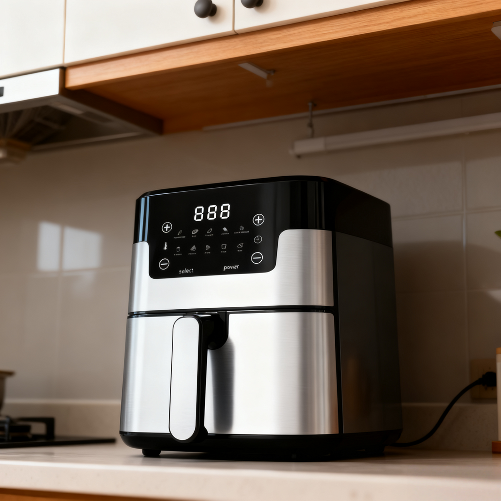 5L Stainless Steel Smart Air Fryer – Touchscreen