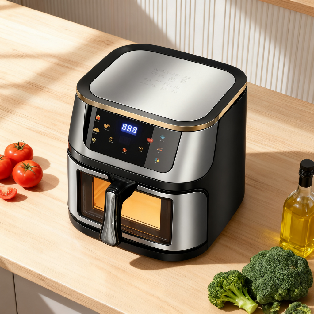 6L Smart Multifunction Air Fryer – Stainless Steel