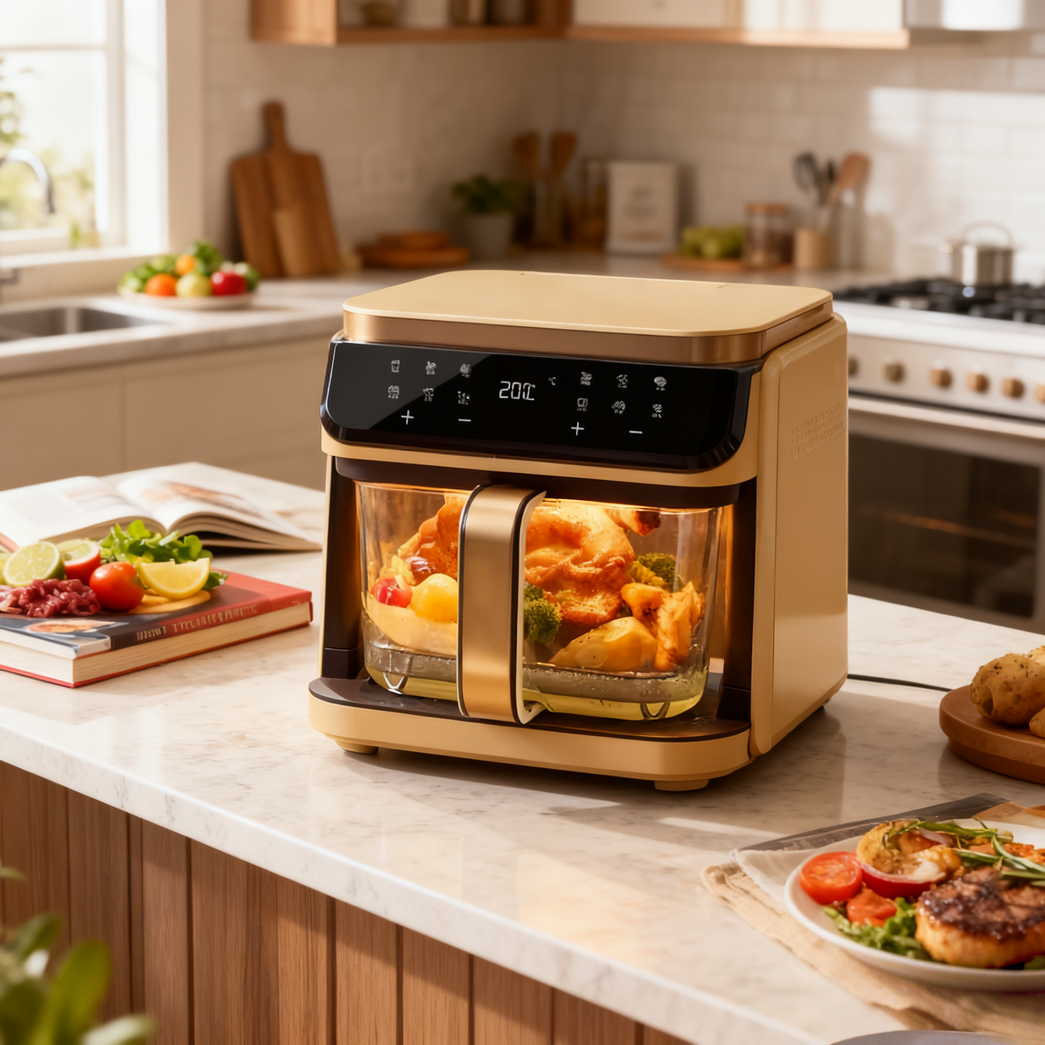 Glass Smart Air Fryer – Touchscreen