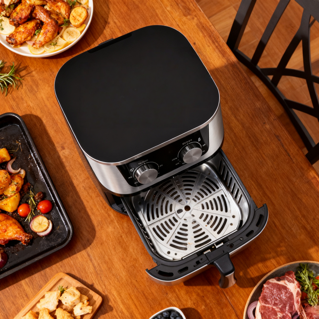 6L Smart Multifunction Air Fryer – Stainless Steel