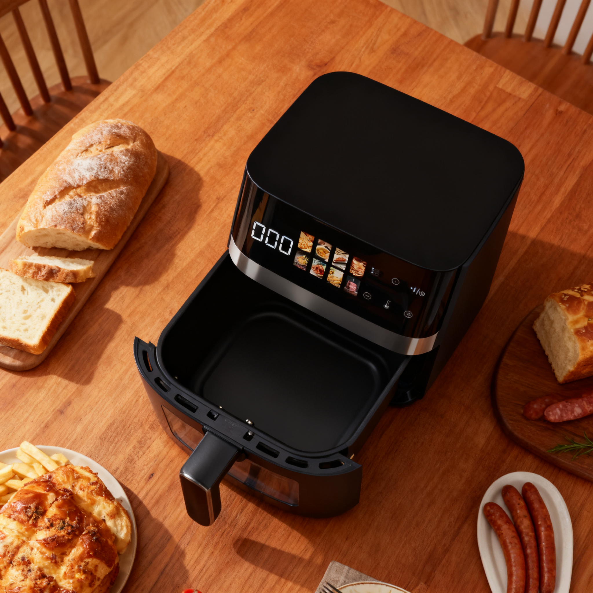 6L Smart Multifunction Air Fryer – Transparent View