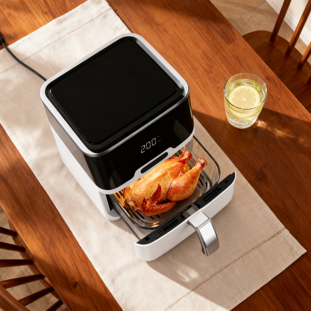 5L Smart Voice & Touch Air Fryer – White