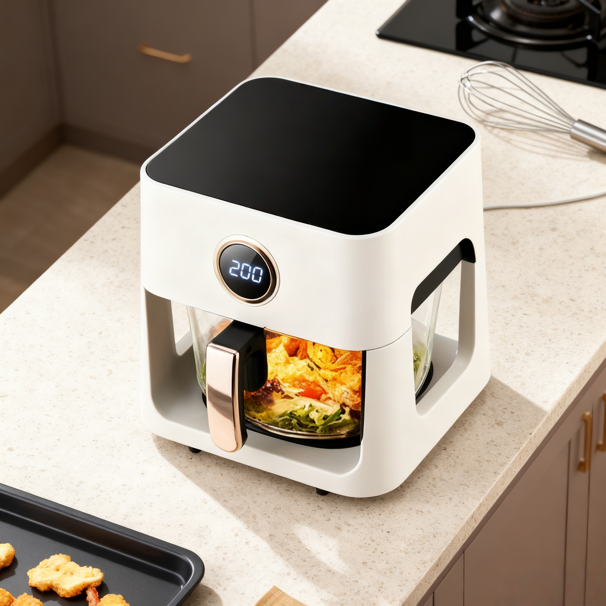 5L Smart Air Fryer – Touchscreen & White