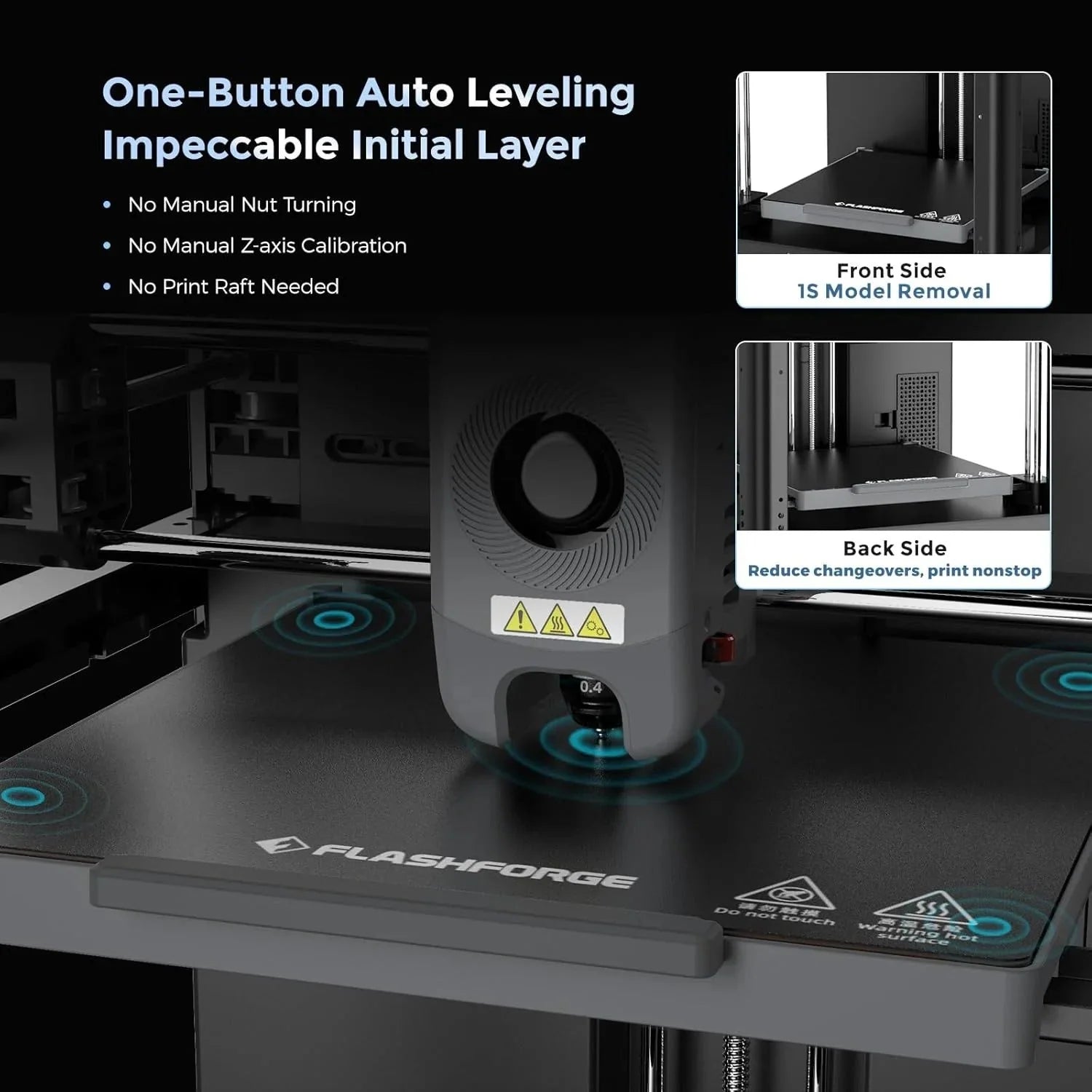 Adventurer 5M 3D printer with fully automatic leveling