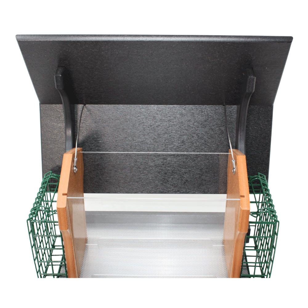 Deluxe Dual Suet & Seed Hopper Bird Feeder