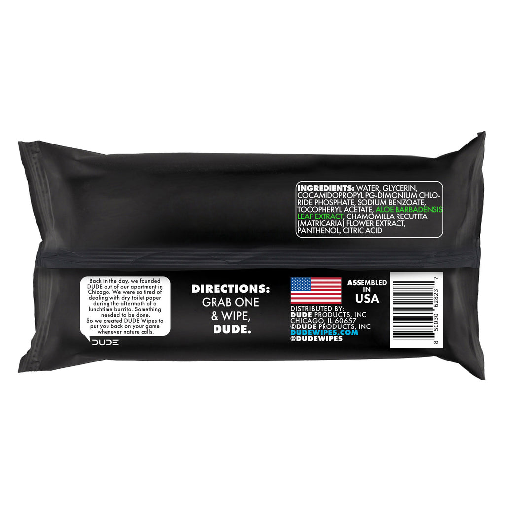 DUDE Wipes Fragrance-Free + Moisturizing XL Flushable Wipes, 480 Wipes