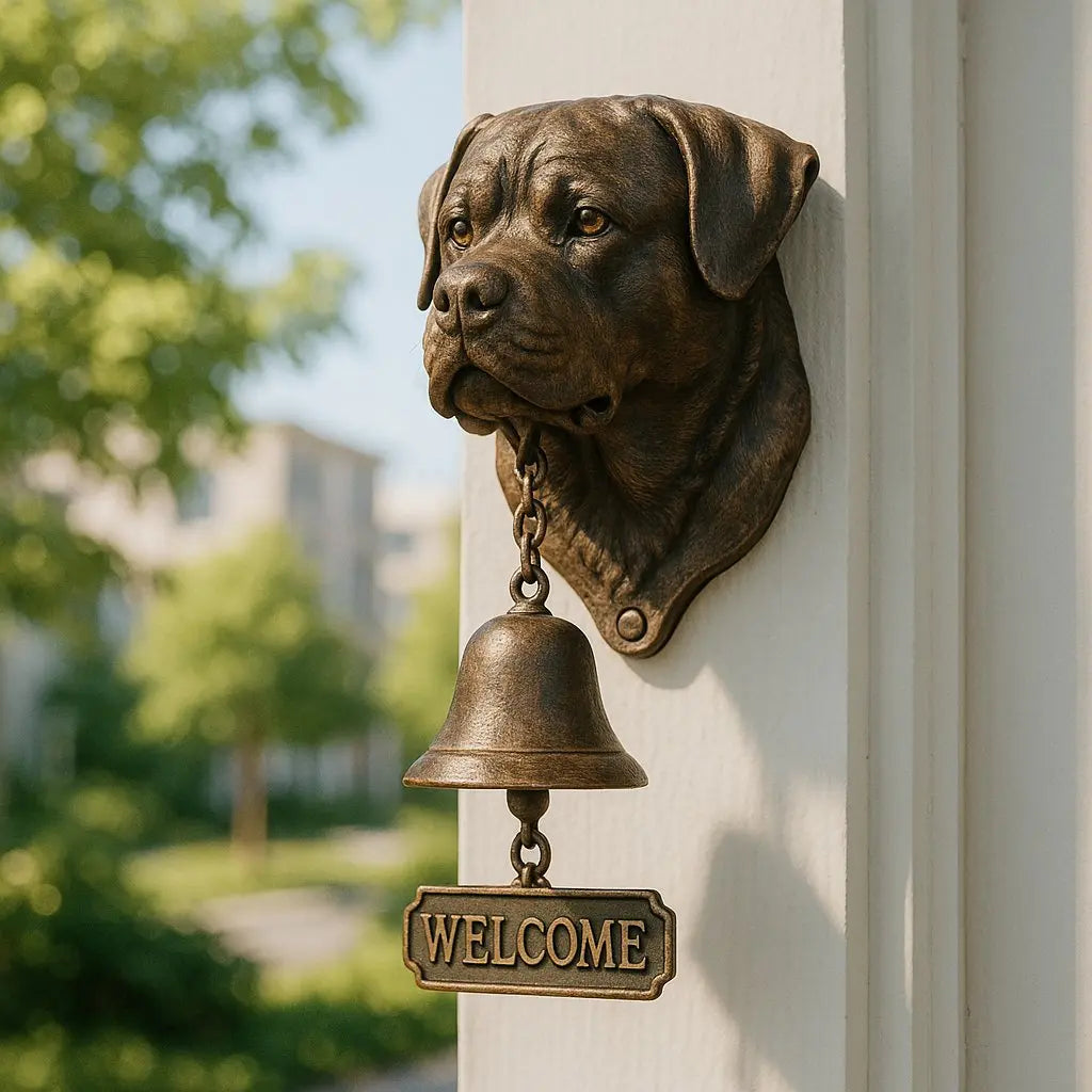 Welcome Bell Shepherd Bronze – Elegant Wall Bell with German Shepherd Design