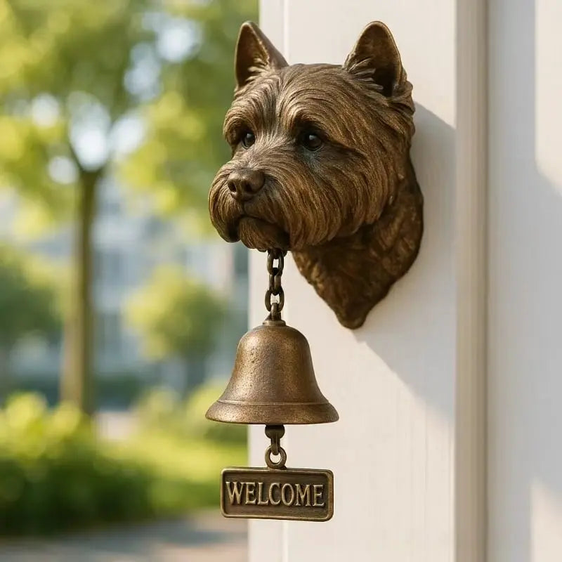Welcome Bell Shepherd Bronze – Elegant Wall Bell with German Shepherd Design
