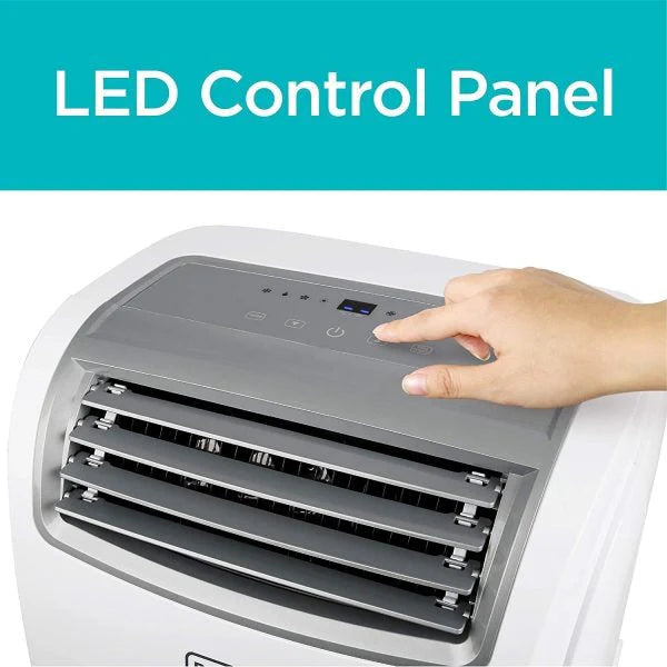 BLACK+DECKER Portable Air Conditioner with 14,000 BTU, Heating Function and Remote Control, White
