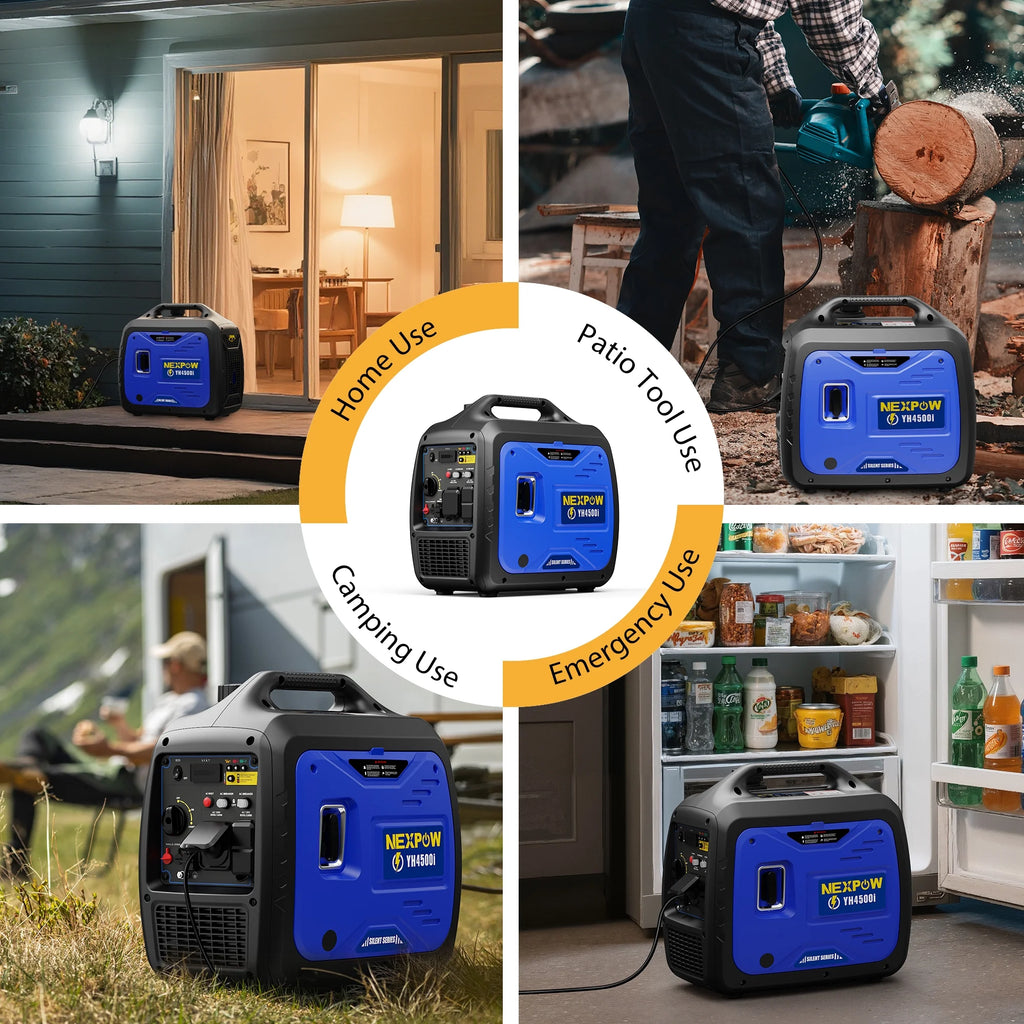 NEXPOW 2250W Portable Inverter Generator, Gasoline Power Quiet Lightweight for Backup Home & Camping, Eco-Mode Feature, Parallel Capability, EPA Compliant