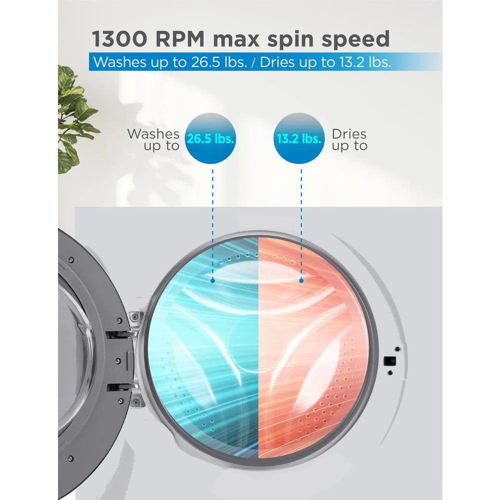 BLACK+DECKER 2.7 cu. ft. All-in-One Washer and Dryer Combo in White BCW27MW💝 Last Day For Clearance