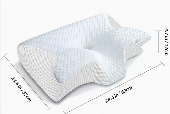 Pillow for Sleep Apnea & Snoring Relief – Ergonomic Memory Foam Anti-Snore Pillow for Better Breathing & Deep Sleep Support