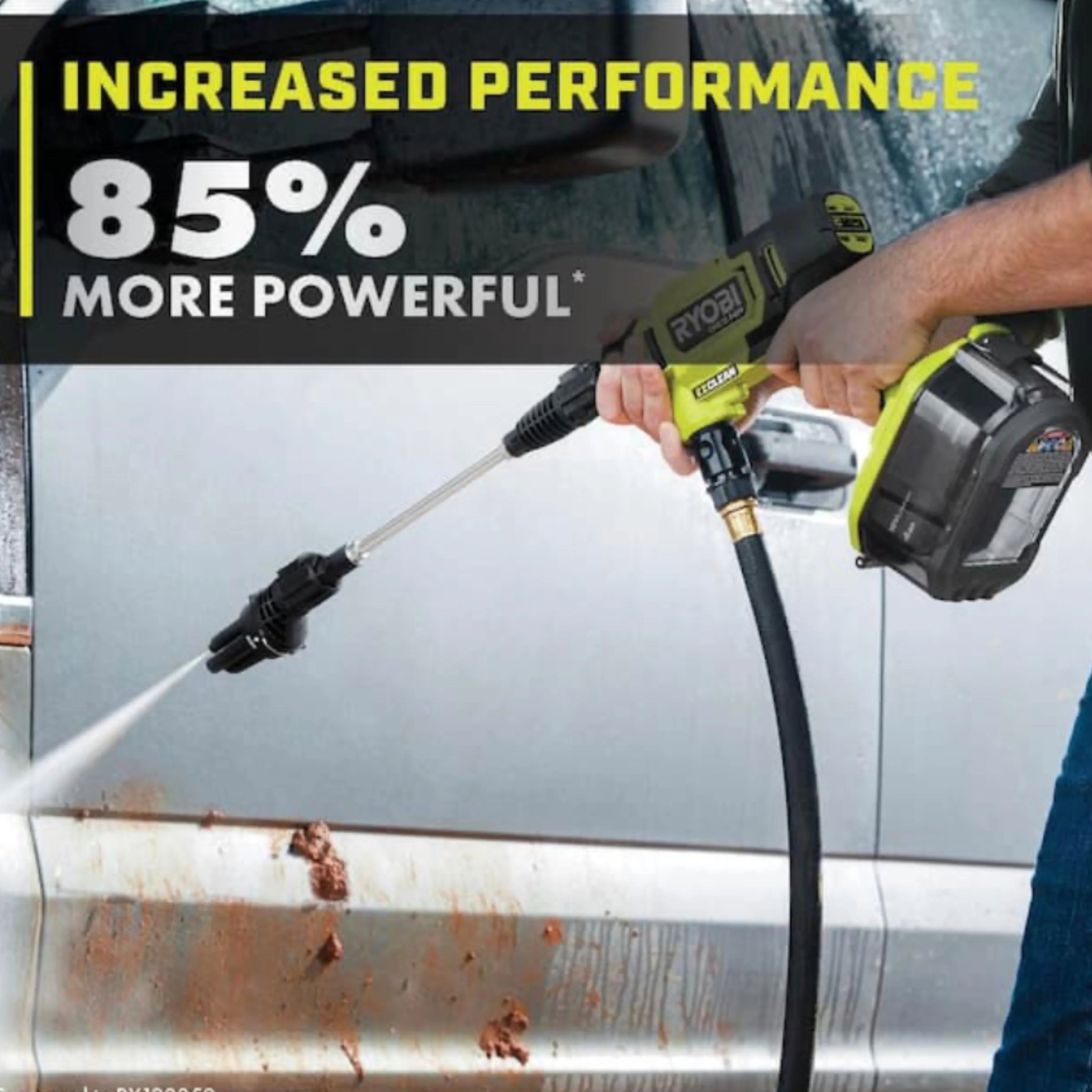 Ryobi ONE+ HP 600 PSI at 0.7 GPM 18V Cordless Electric Cold water Power Cleaner, 20 ft. Siphon Hose