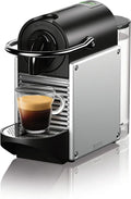 Nespresso Pixie espresso machine by De’Longhi, 19-bar pump, compact aluminum design, silver, 1100 ml