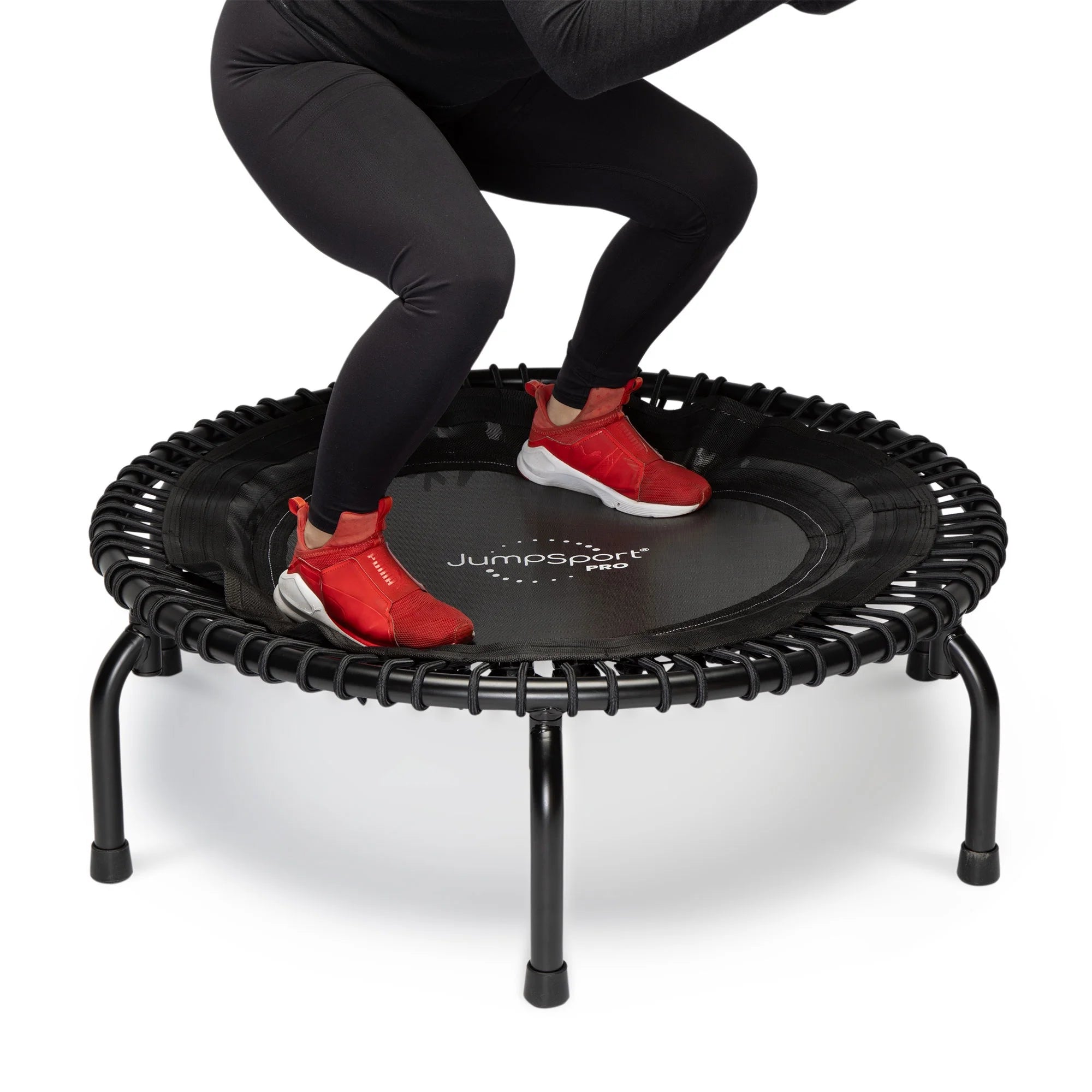 JumpSport 350 Pro Fitness 39" Cardio Workout Indoor Trampoline, Teal/Black