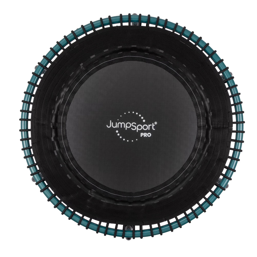 JumpSport 350 Pro Fitness 39" Cardio Workout Indoor Trampoline, Teal/Black
