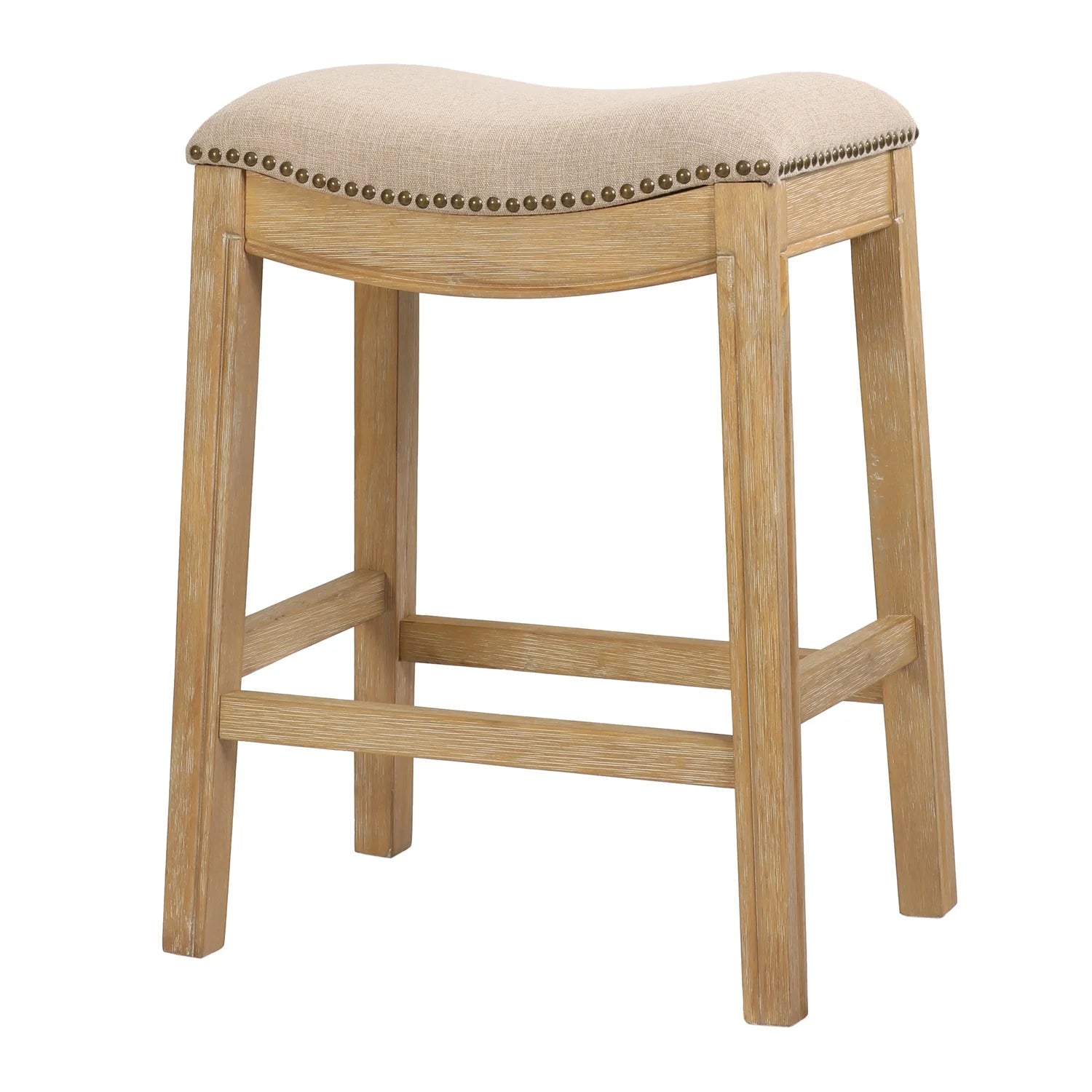 New Ridge Home Goods 26" Saddle Wood Counter Height Stool Weathered Natural