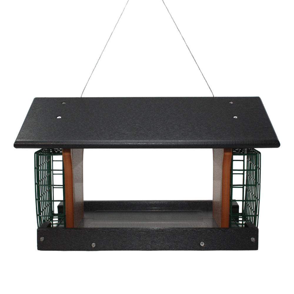 Deluxe Dual Suet & Seed Hopper Bird Feeder