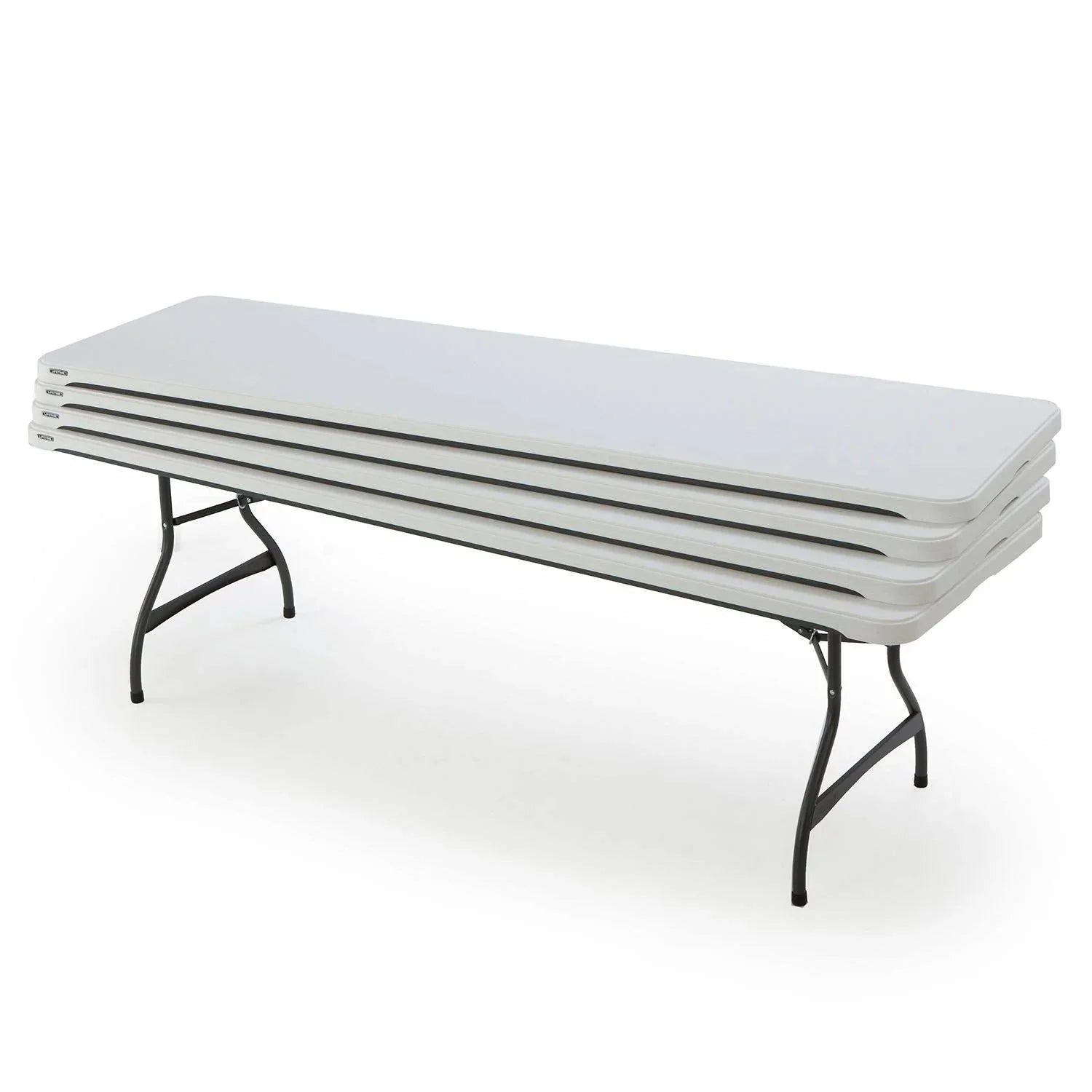 Lifetime 4-Pack Commercial Stackable Folding Table 8 Feet - White (80344)