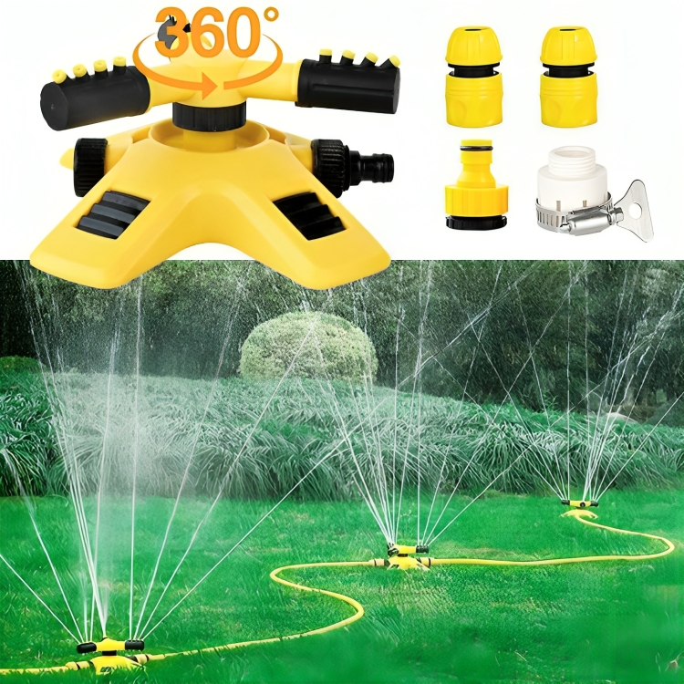 BRotating Sprinkler for Lawn | 360° Coverage, Water-Saving Technology & Adjustable Spray for Efficient Garden Irrigation