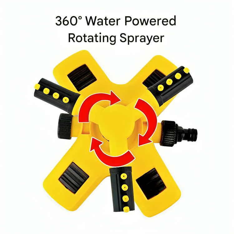 BRotating Sprinkler for Lawn | 360° Coverage, Water-Saving Technology & Adjustable Spray for Efficient Garden Irrigation