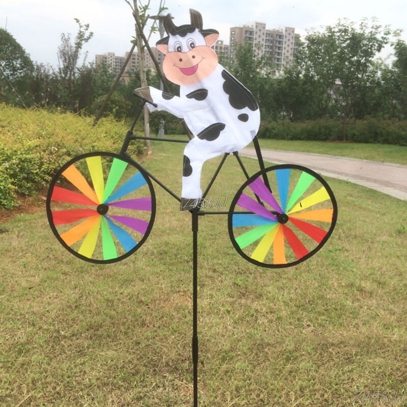 Animal Bicycle Wind Spinner: Outdoor Decoration