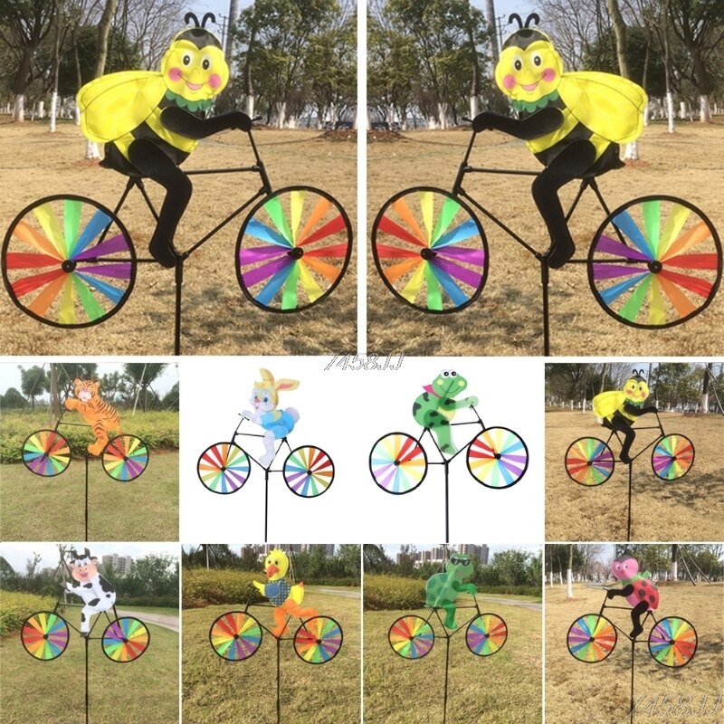Animal Bicycle Wind Spinner: Outdoor Decoration