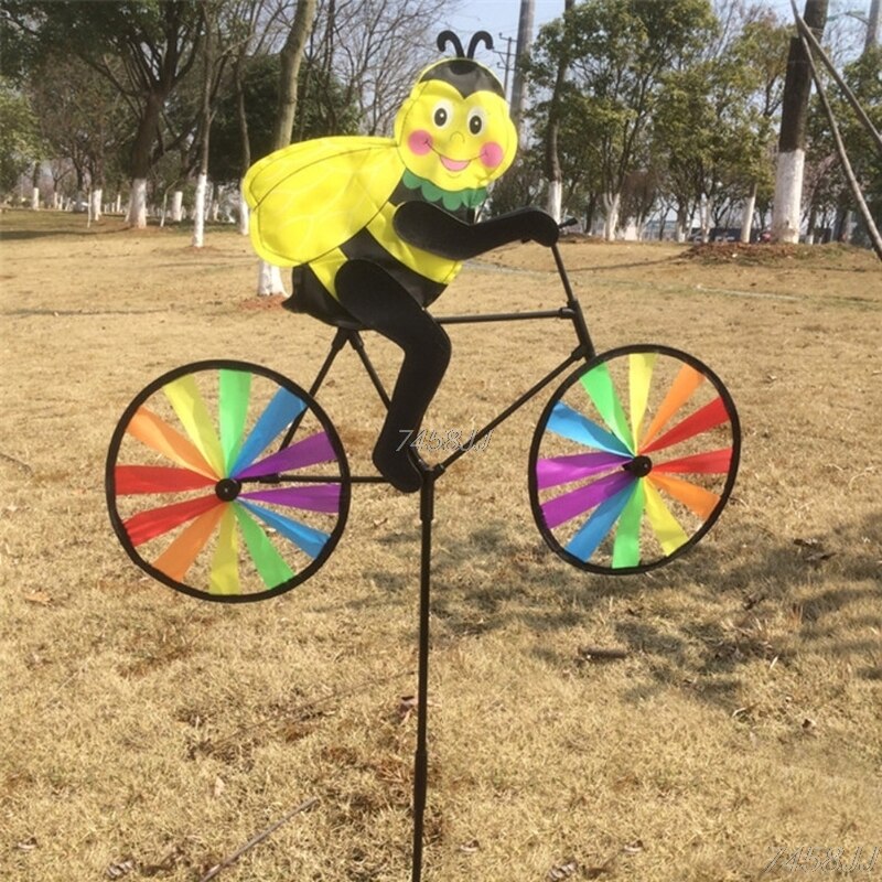 Animal Bicycle Wind Spinner: Outdoor Decoration