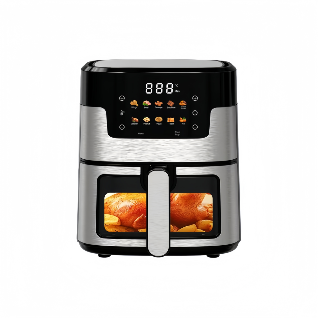 5L Stainless Steel Smart Air Fryer – Touchscreen