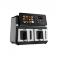 10L Dual-Basket Smart Air Fryer – Black Stainless Steel