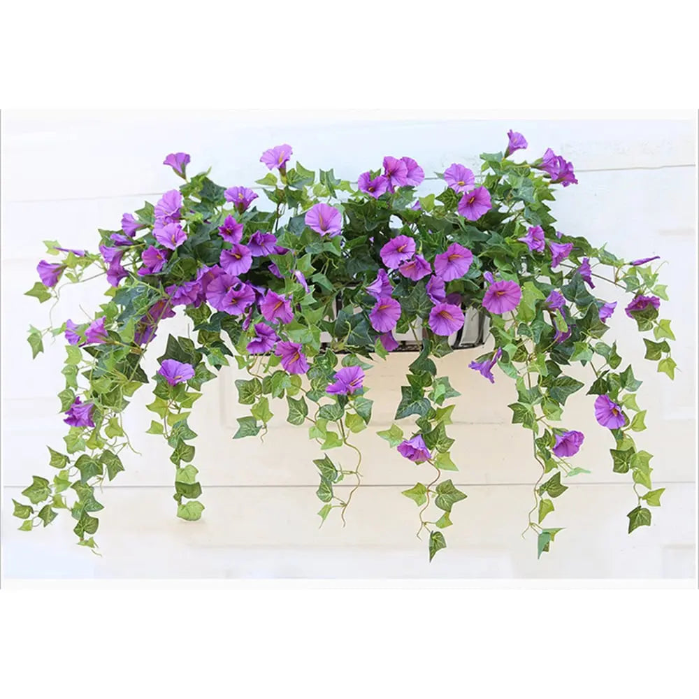 Realistic, UV-resistant artificial morning glory - Buy one, get one!