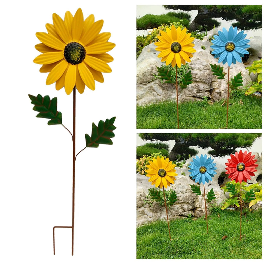 Whimsical Wind: Colorful Metal Windmill Decoration