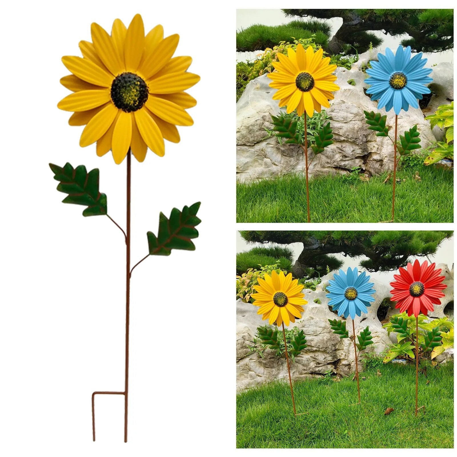 Whimsical Wind: Colorful Metal Windmill Decoration