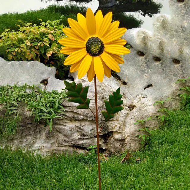 Whimsical Wind: Colorful Metal Windmill Decoration