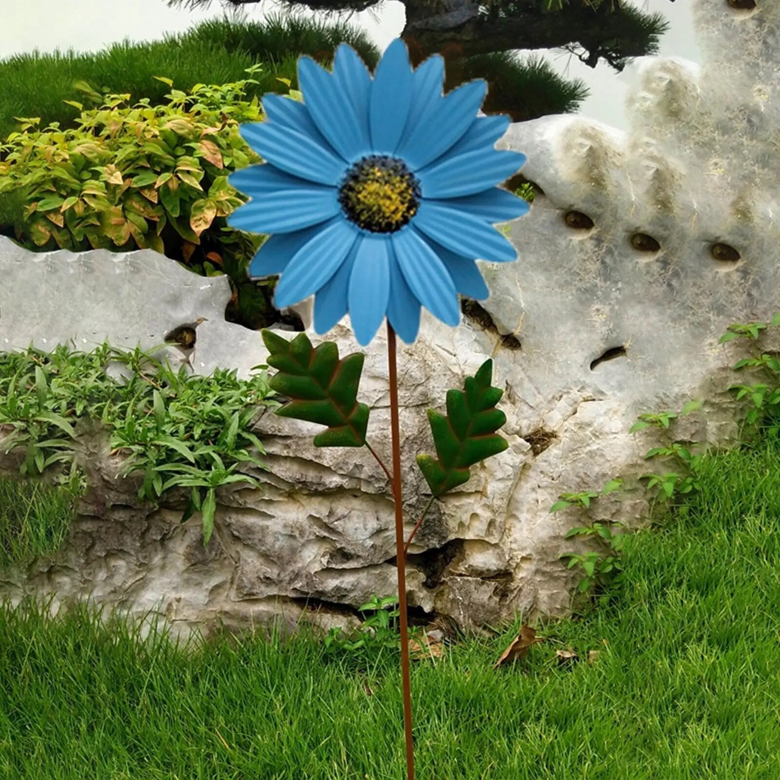 Whimsical Wind: Colorful Metal Windmill Decoration