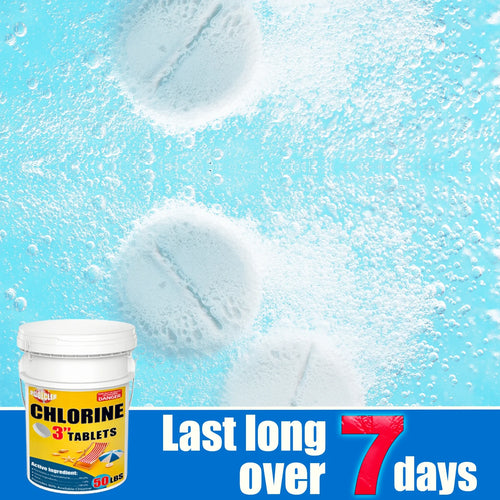 50 lbs 3" Chlor Tabs for Swimming Pools, Tablets, Chlorine Pool Chemicals