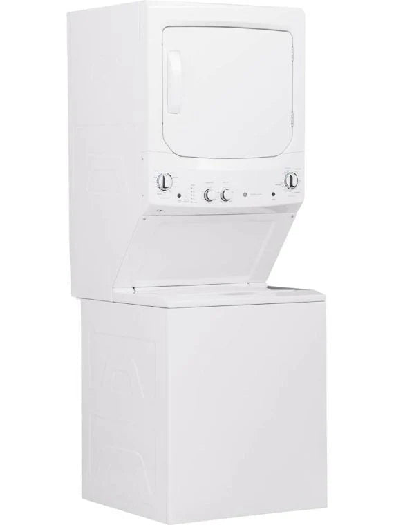 Laundry Center 2025 with 3.8 cubic foot (approx. 108 liters) top-loading washing machine and 5.9 cubic foot (approx. 167 liters) electric dryer – White
