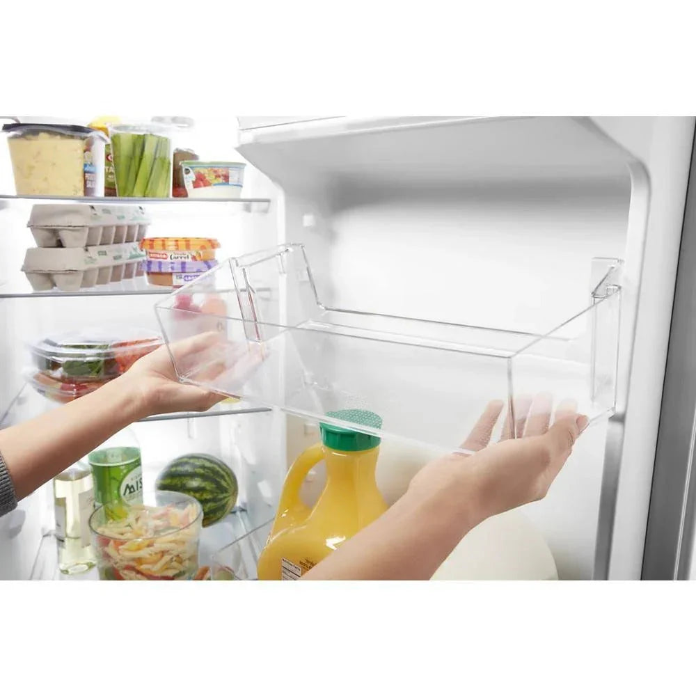 36-inch wide side-by-side refrigerator – 24 cubic feet stainless steel