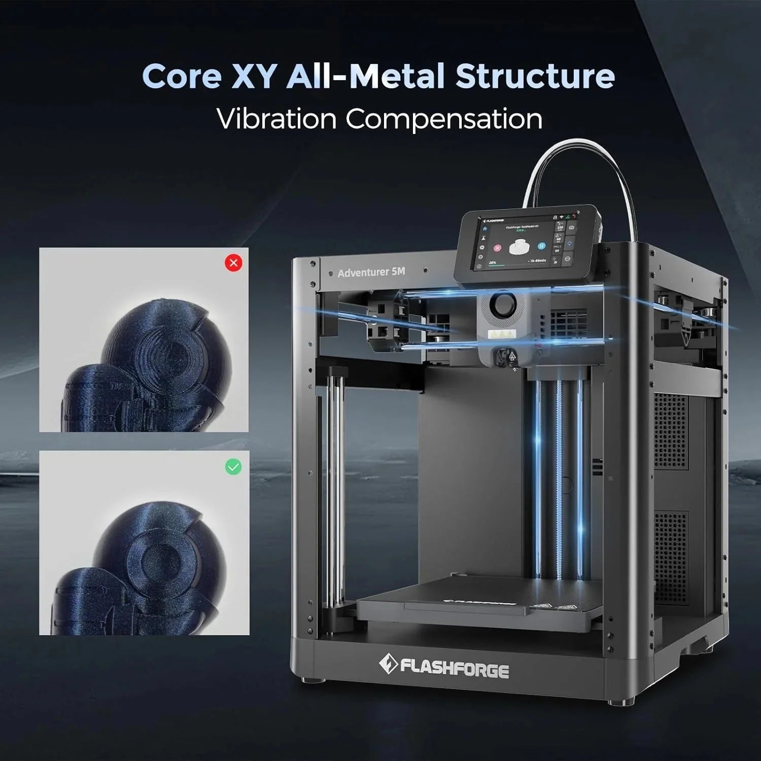 Adventurer 5M 3D printer with fully automatic leveling