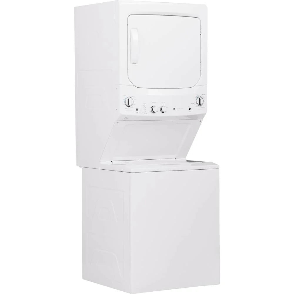 Laundry Center 2025 with 3.8 cubic foot (approx. 108 liters) top-loading washing machine and 5.9 cubic foot (approx. 167 liters) electric dryer – White