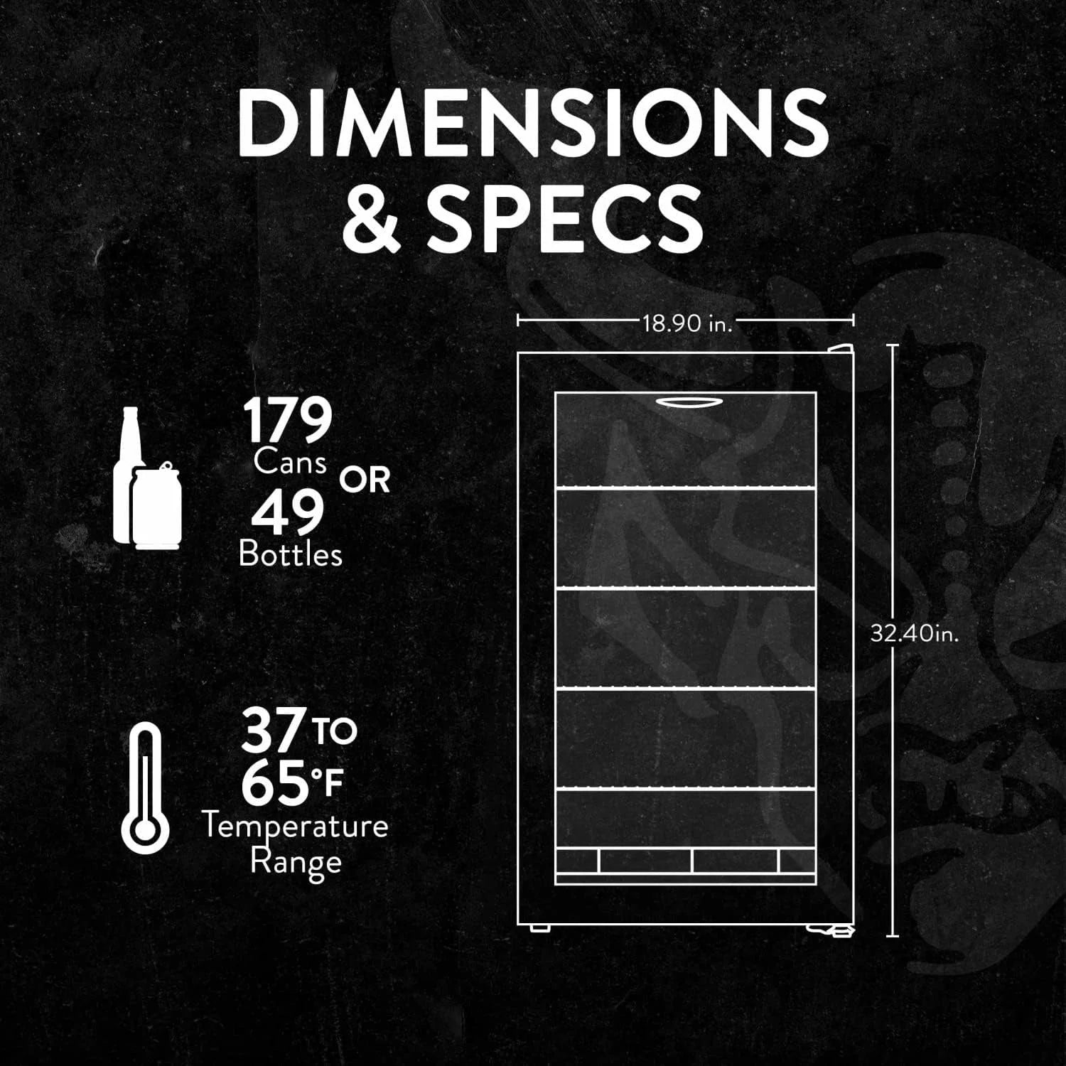 Beverage Refrigerator Cooler | 126 Cans Free Standing with Right Hinge Glass Door | Mini Fridge Beverage Organizer Perfect For Beer, Wine, Soda, And Cooler Drinks