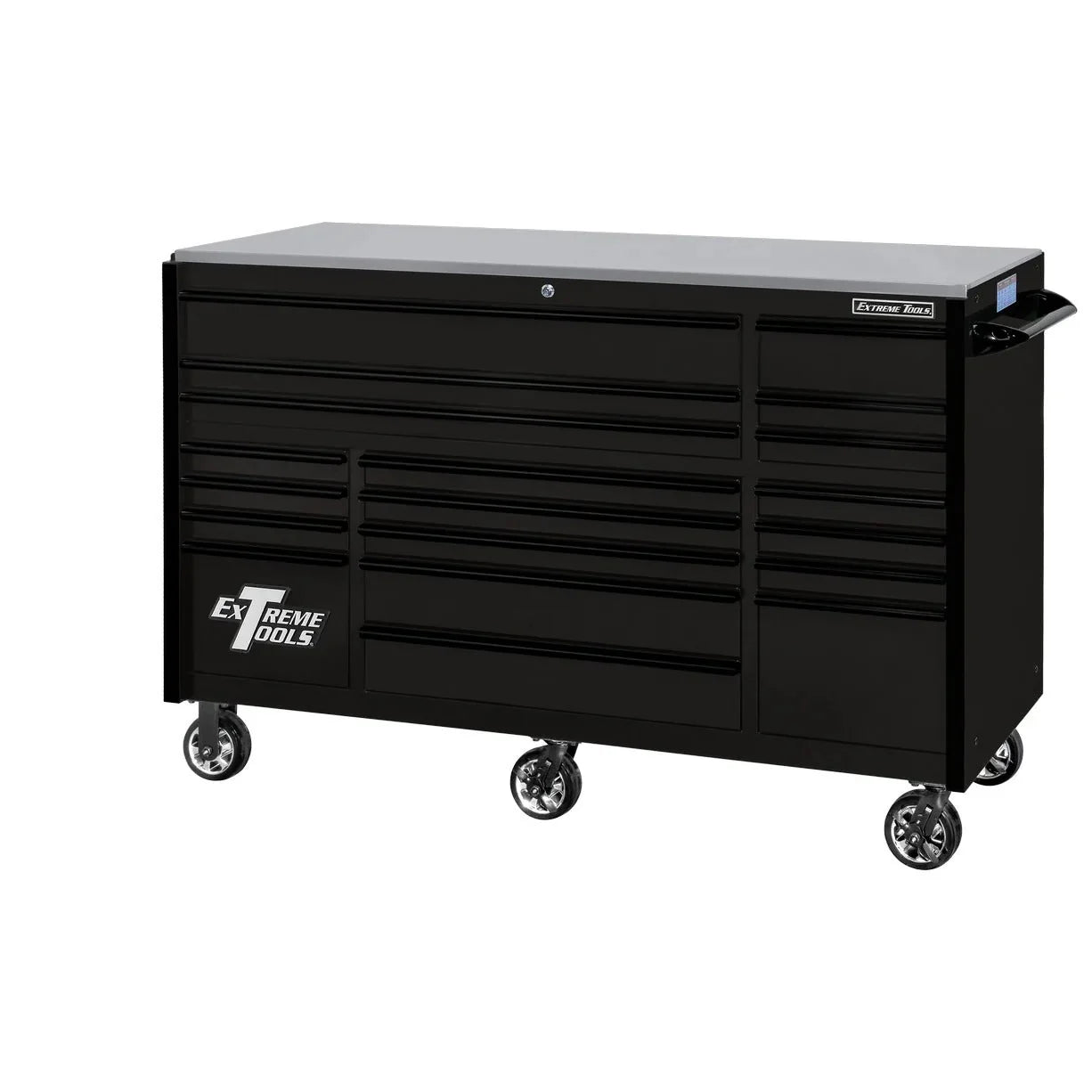 Extreme Tools RX250 Series 72-inch x 30-inch Rolling Cart – 19 Drawers – 250 lb Drawer Slides