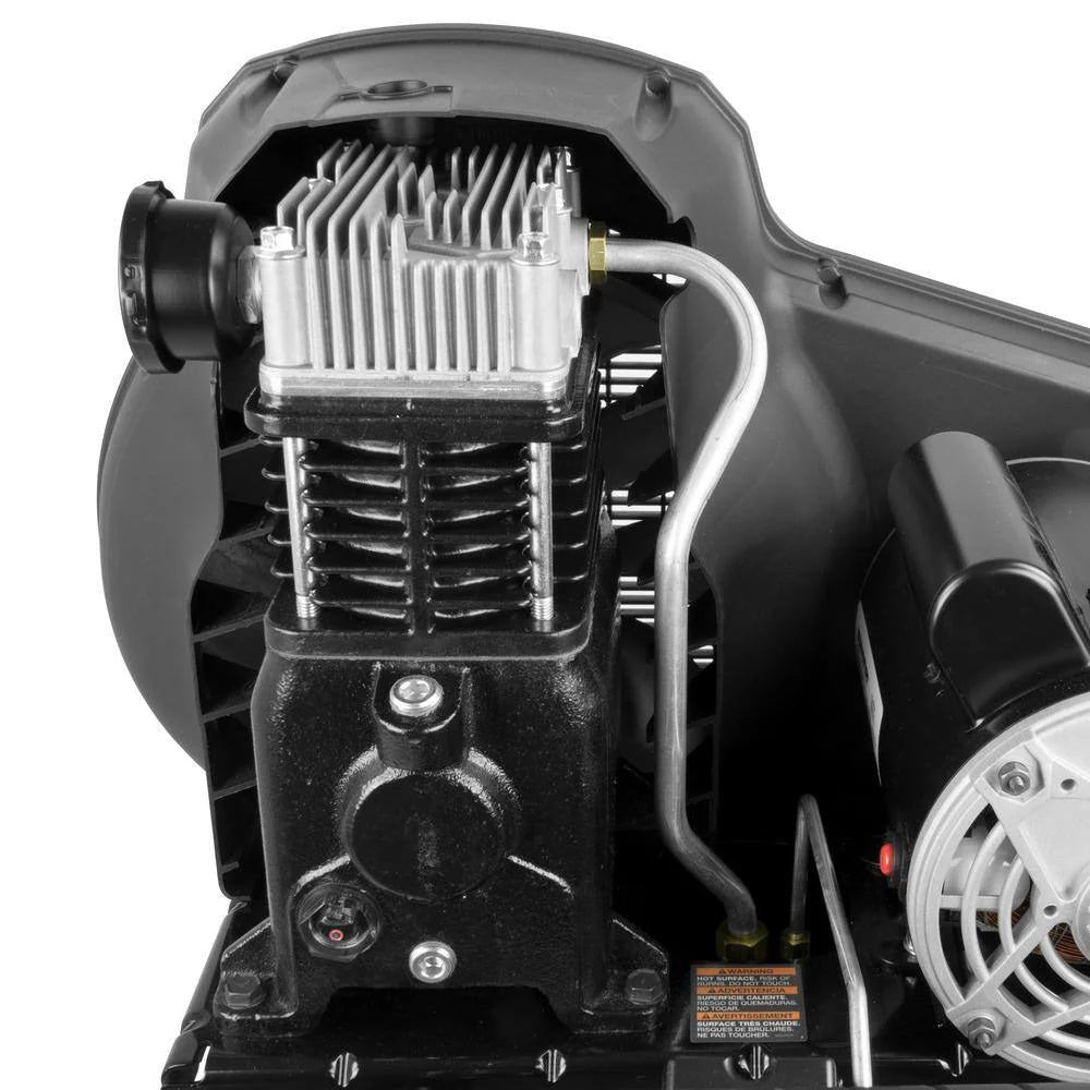 Husky 30-gallon compressor, 175 PSI, oil-lubricated belt drive, portable vertical electric air compressor C304H
