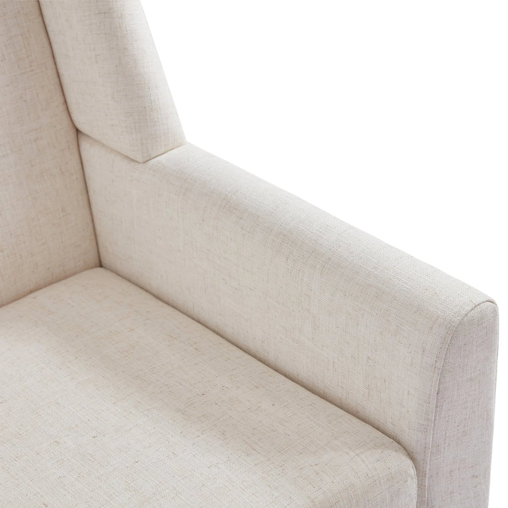 HUIMO  Accent Chair, Button-Tufted Upholstered  Living Room Chairs,  Mid Century Modern Comfy Reading Chairs for Bedroom, Living Room, Beige